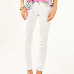 GUC LILLY PULITZER WORTH SKINNY JEANS WHITE (S92)